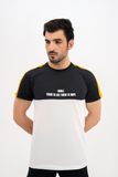 BLACK AND WHITE COLOR BLOCK TEE