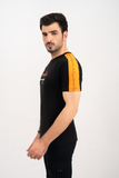 HIPSTER BLACK-ORANGE ITALTIC TEE