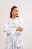 WHITE PRINTED MAXI DRESS