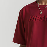 HIPSTER Embossed Baggy Maroon