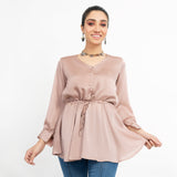 Silk Peplum Top