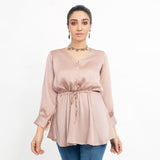 Silk Peplum Top